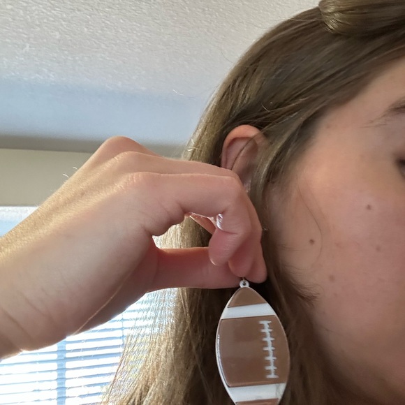 Football earrings - Picture 2 of 2